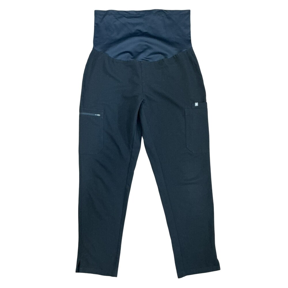 FIGS Maternity Zamalek Scrub Pants Womens Large Black Technical Collection Cargo